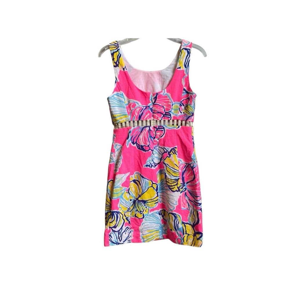 Lilly Pulitzer Iggy Shift Dress Womens Size 0 Kir Royal Swept By The Tides EUC! - Picture 2 of 13